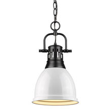  3602-S BLK-WH - Duncan Small Pendant with Chain